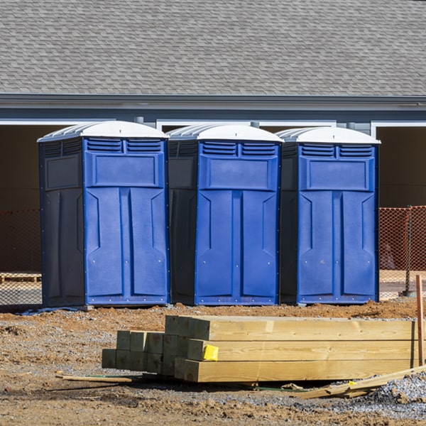 what is the maximum capacity for a single portable restroom in Corning OH